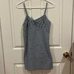 Blue Gingham Mini Dress
